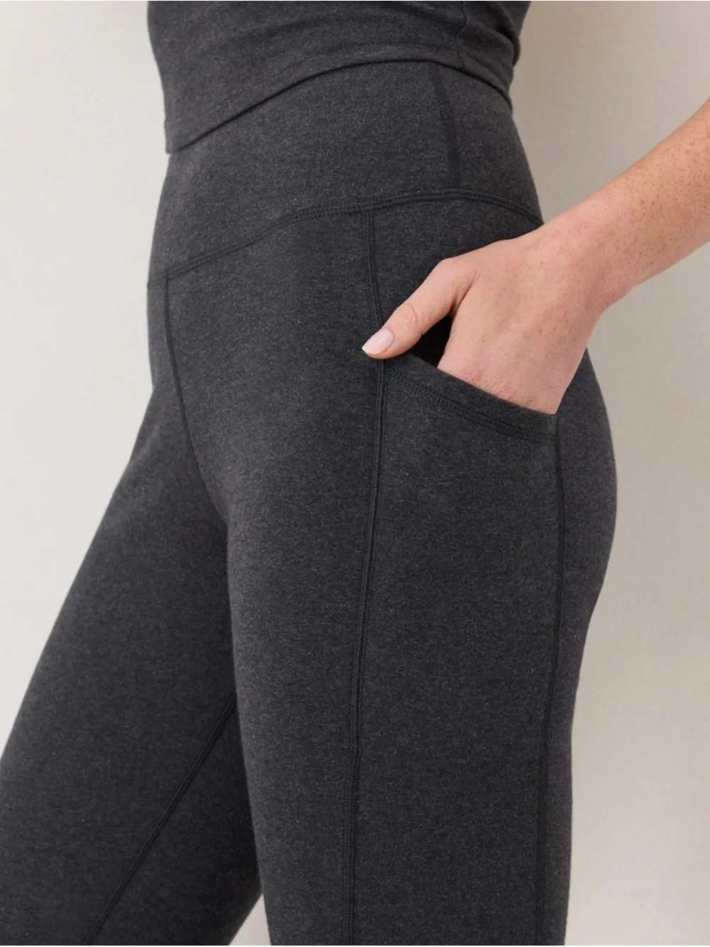 Pact Charcoal High-Waist Pocket Leggings - Picture 3 of 5